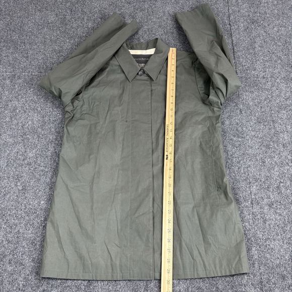 Vintage Y2K Banana Republic Water Resistant Mac Jacket Coat Cotton Green Size M - Picture 9 of 11